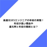 高還元SESエンジニアの年収の実態！年収が高い理由や還元率と年収の関係とは？